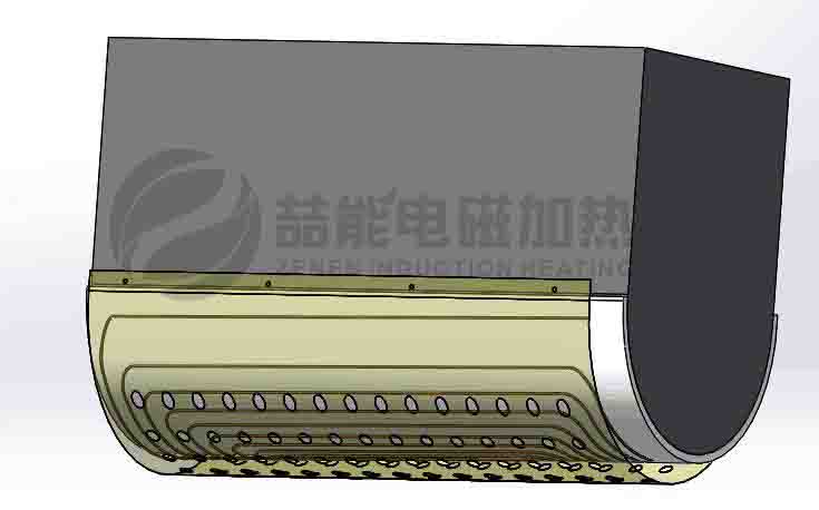 310不銹鋼管道電磁加熱設(shè)計(jì)半圓形加熱效果圖